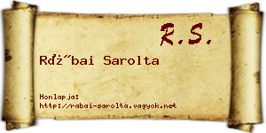 Rábai Sarolta névjegykártya